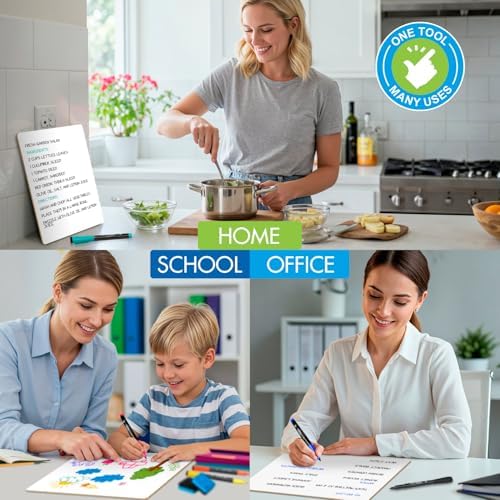 12 Pack 9x12 Inch Double Sided Mini Dry Erase Boards with Erasers