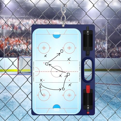 Hockey Coaching Board 15x10.5 Inch Double Sided with Markers