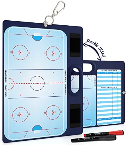 Hockey Coaching Board 15x10.5 Inch Double Sided with Markers