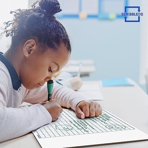 11"x14" Double Sided Graph Dry Erase Whiteboard (10 Pack)