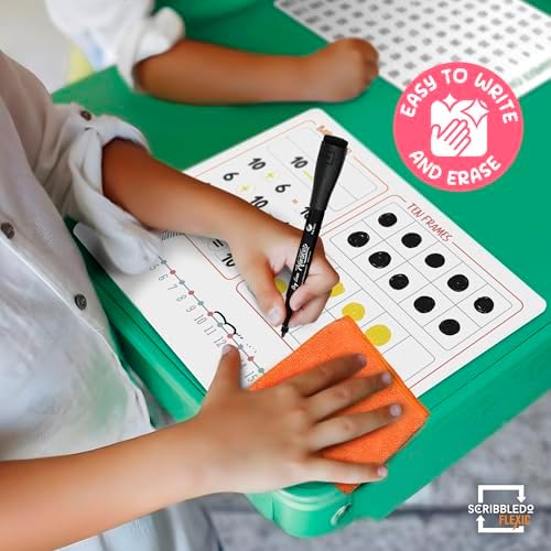 Bar Model 9”x12” Small White Board Dry Erase Sheets 10 Pack