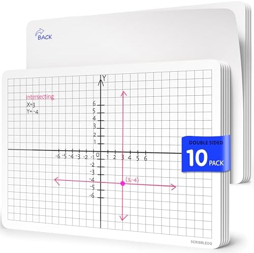 XY Graph Dry Erase Sheets 9"x12" (10 Pack)