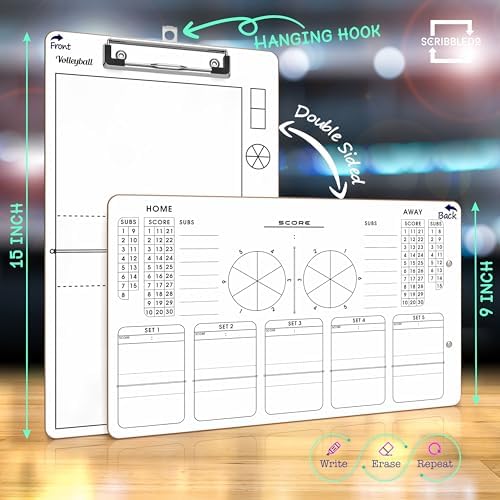 Volleyball Rotation Wheel Dry Erase Board 15x9 Inch