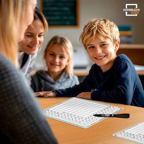 Multiplication Times Table Dry Erase Sheets 9x12 (10 Pack)