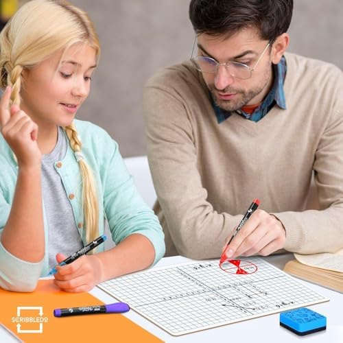 24 Pack Dry Erase XY Axis Graph Lap Board 9" x 12" Double Sided