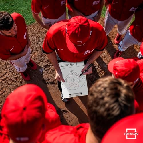 Baseball Dry Erase Lineup Board 15x9 Inch Double Sided