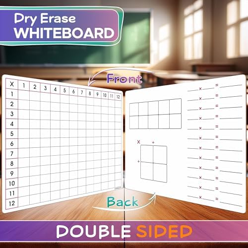 11" x 14" Dry Erase Multiplication Chart Whiteboard Double Sided