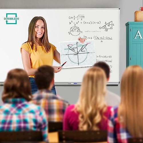 24 Pack Dry Erase XY Axis Graph Lap Board 9" x 12" Double Sided