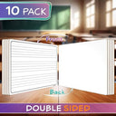 Dry Erase Music Staff Lap White Boards 9"x12" Double Sided (10 Pack)