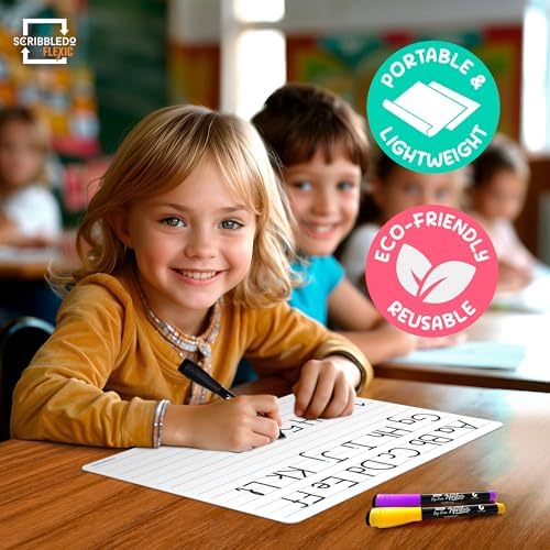 9x12 Lined Dry Erase Sheets 10 Pack