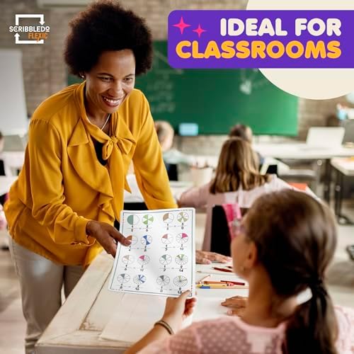 Fraction Manipulatives 9”x12” Dry Erase Sheets 10 Pack