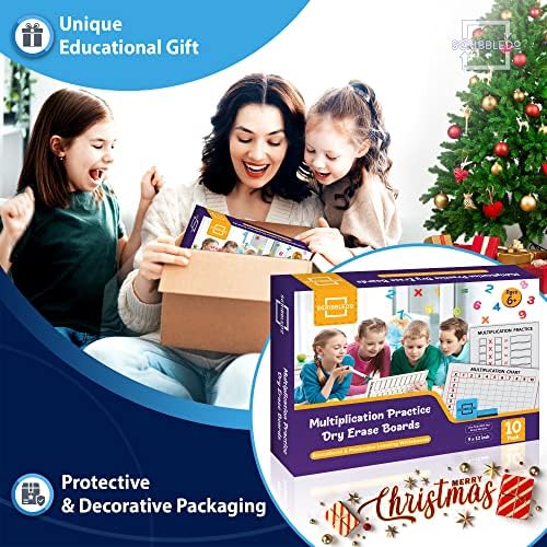 Dry Erase Multiplication Chart White Board Double Sided 9" x 12" (10 Pack)