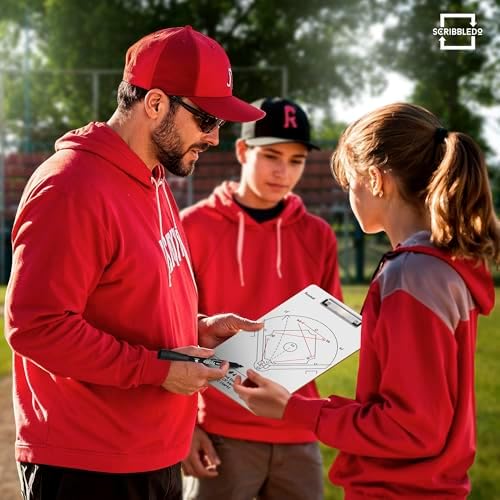 Baseball Dry Erase Lineup Board 15x9 Inch Double Sided