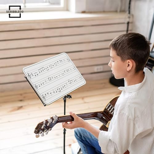 9" X 12" Double Sided Dry Erase Music Staff Whiteboard Lapboard
