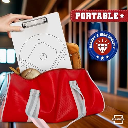 Baseball Dry Erase Lineup Board 15x9 Inch Double Sided