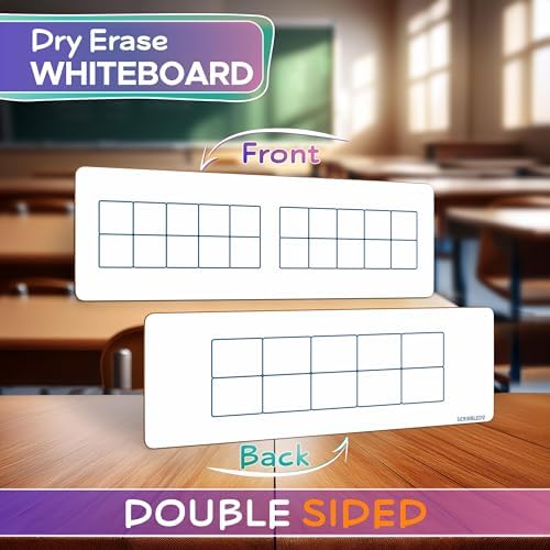 Double Sided 4" x 12" Dry Erase Ten Frame Board