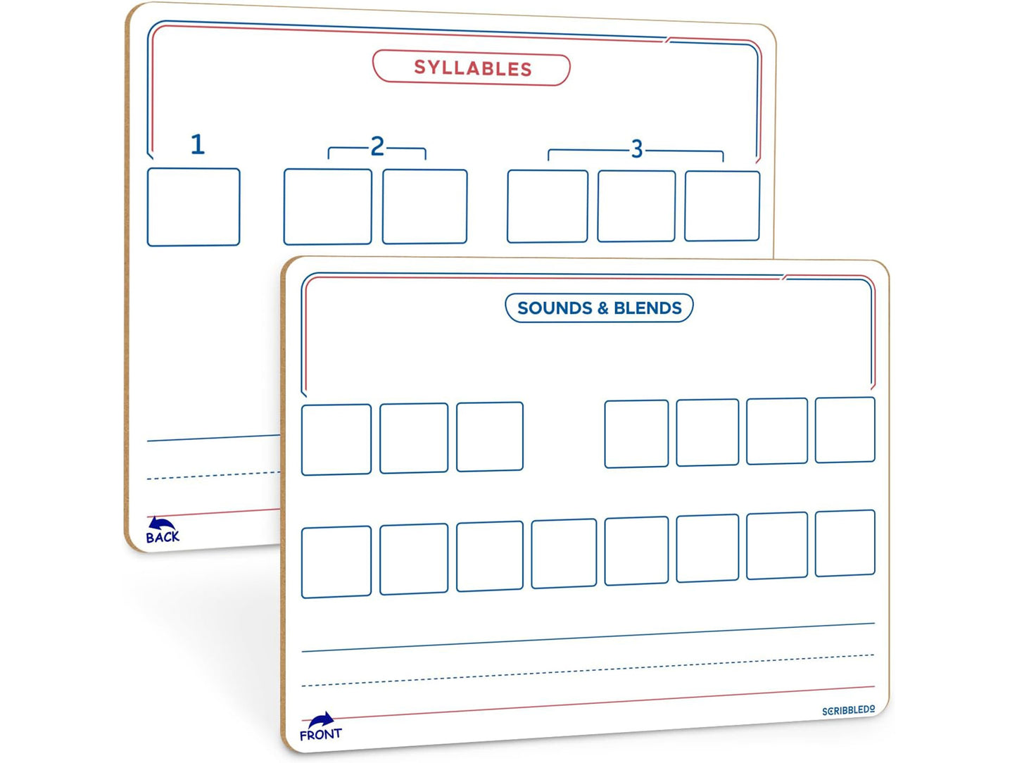 Sounds & Blends / Syllables Whiteboard 9"x12"