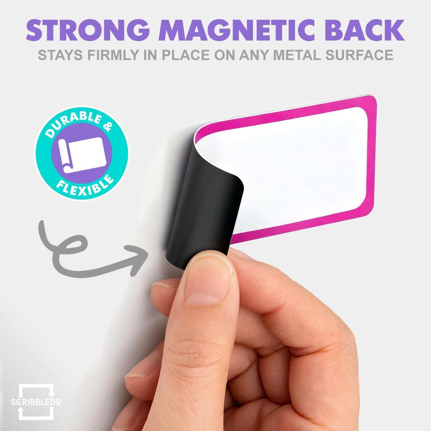 Dry Erase Magnetic Labels 3.1" x 1.2" 10 Pk