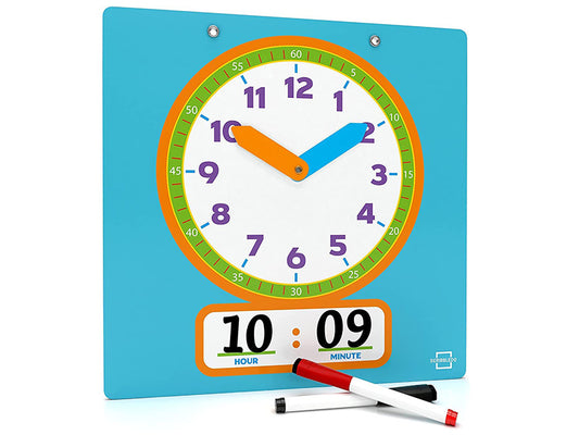 Dry Erase Learning Clock with 2 Markers