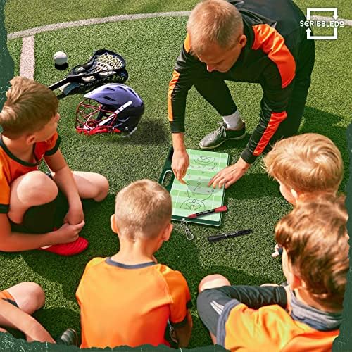 Dry Erase Lacrosse Coaching Board 15x10.5” with 2 Markers