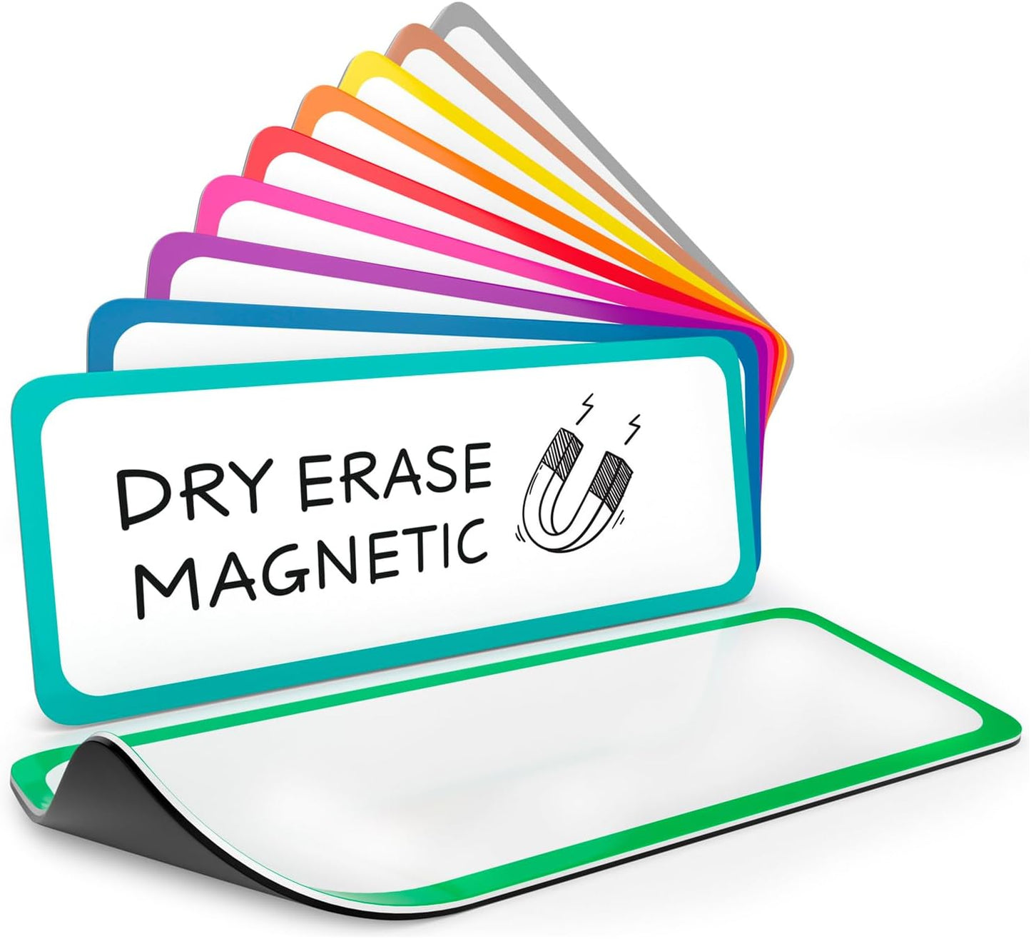 Dry Erase Magnetic Labels 3.1" x 1.2" 10 Pk