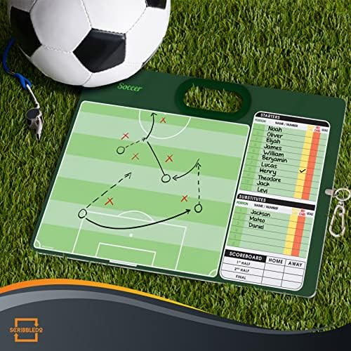 Soccer Dry Erase Coaching Whiteboard 15"x10.5" with 2 Markers