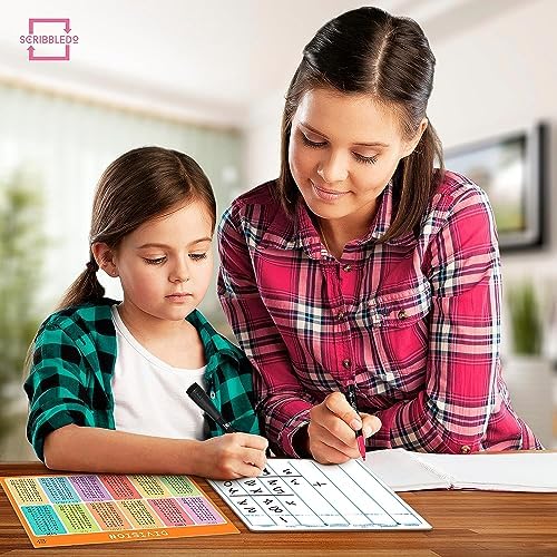 Dry Erase Long Division & Place Value Whiteboard 9 x 12 Inch Double Sided