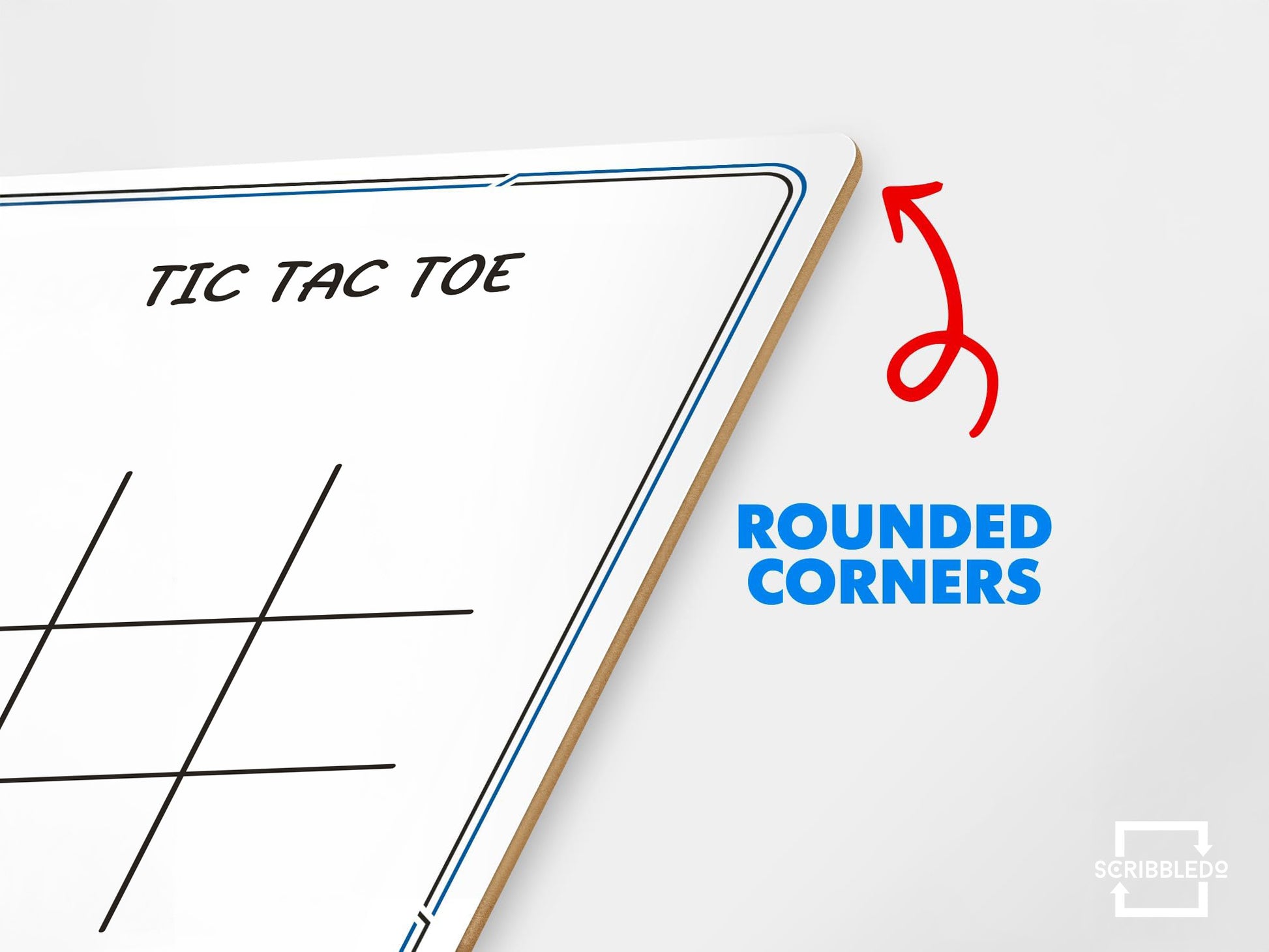 Tic Tac Toe Dry Erase Board – 9x6 Reusable Whiteboard Game