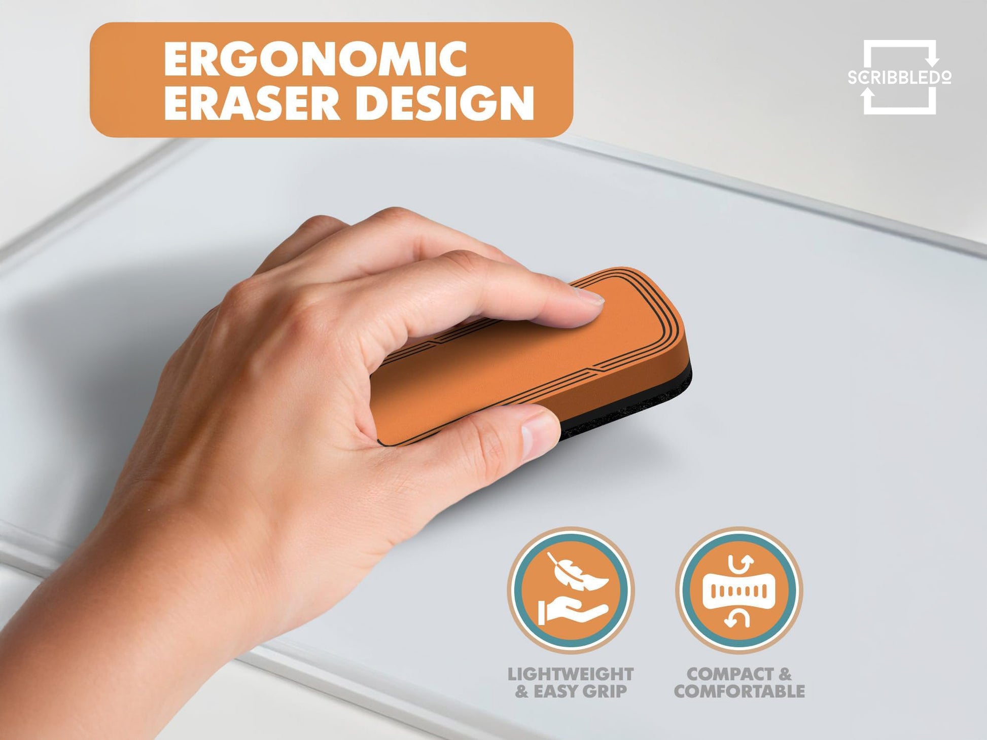2 Pack Brown Boho Magnetic Dry Erase Erasers