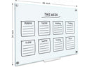 Magnetic Glass Whiteboard 34"x46"