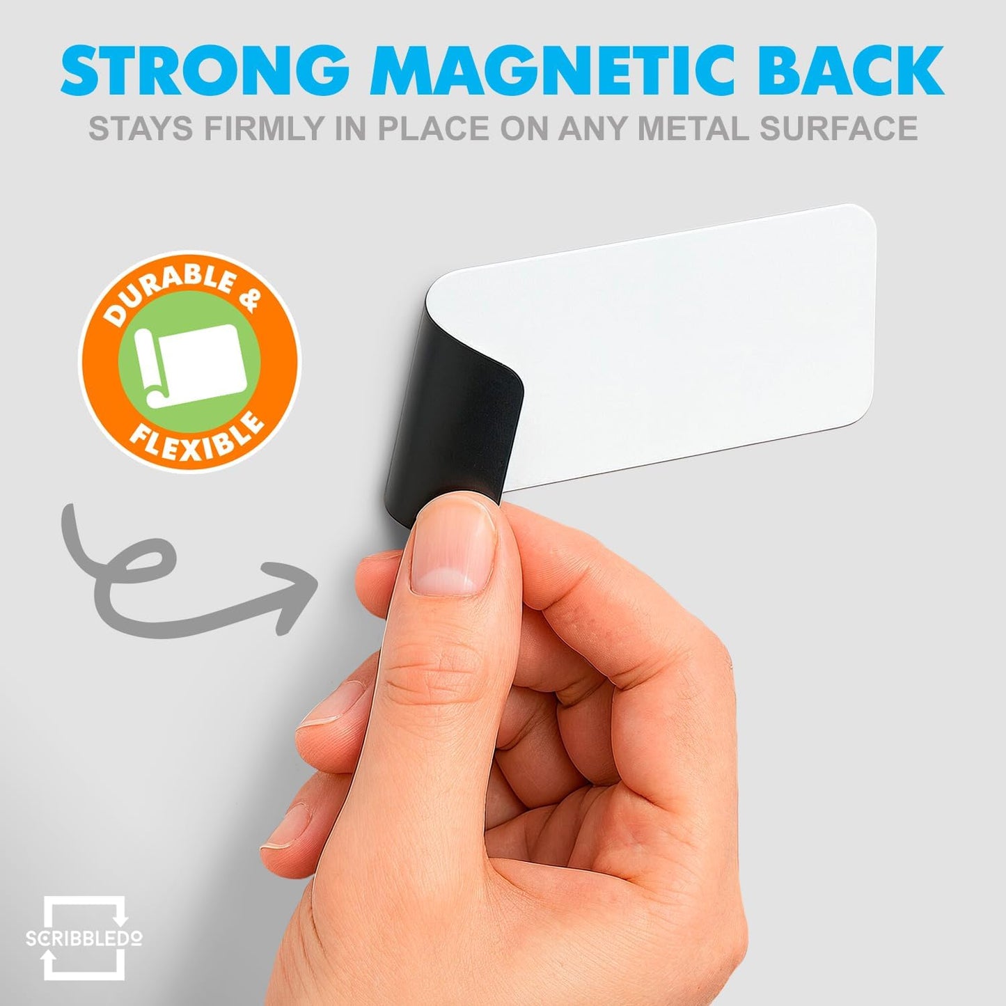 Dry Erase White Magnetic Labels 3.1" x 1.2" 10 Pk