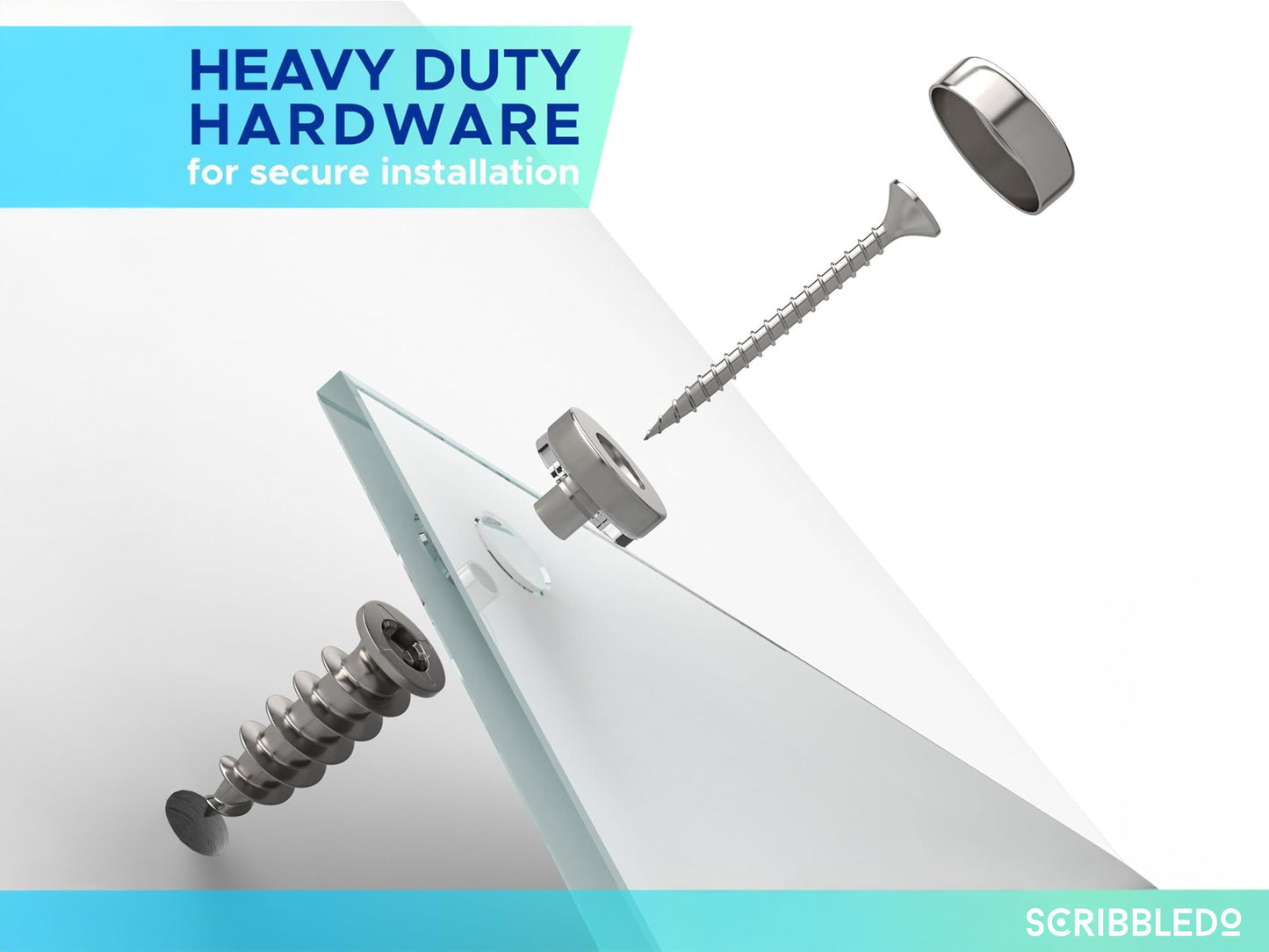 Magnetic Glass Whiteboard 34"x46"