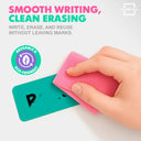 Dry Erase Colorful Magnetic Labels 3.1" x 1.2" 10 Pk