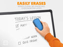 Extra Fine Tip Black Dry Erase Markers 4 Pack with Magnetic Cap and Eraser Tip