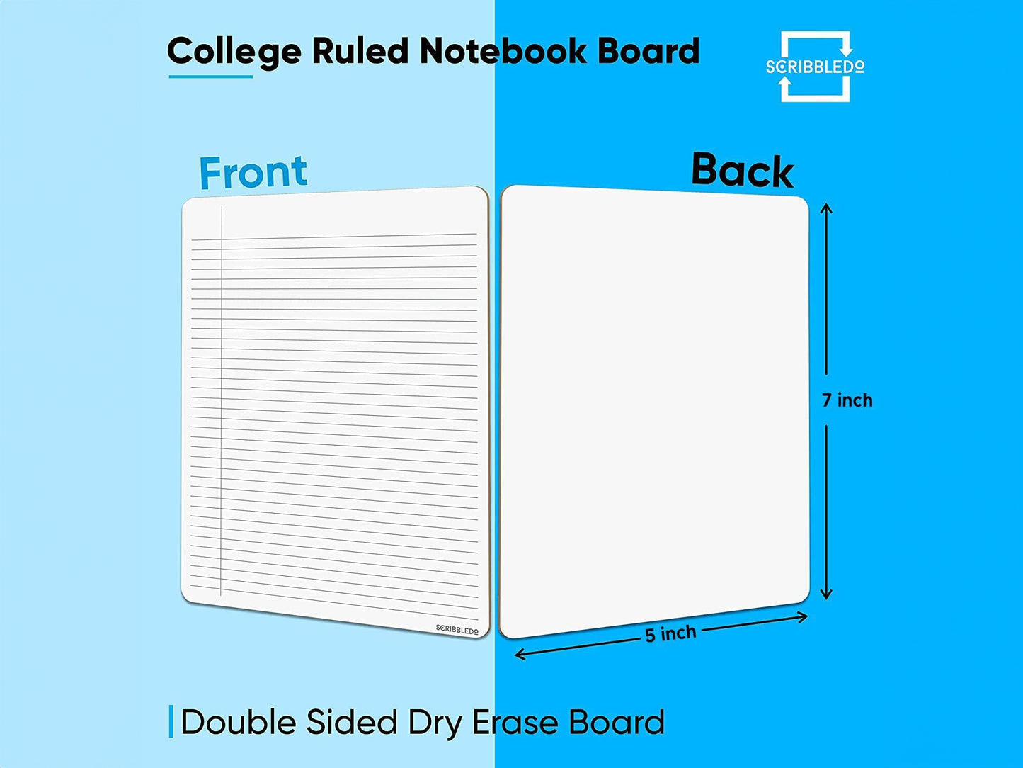 Dry Erase College Ruled Notebook 5"x7"