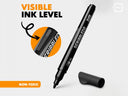 Glass Board Dry Erase Markers, 4 Pack Black Fine Tip for Glass Whiteboards, Mirrors and Windows