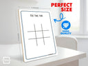 Tic Tac Toe Dry Erase Board – 9x6 Reusable Whiteboard Game