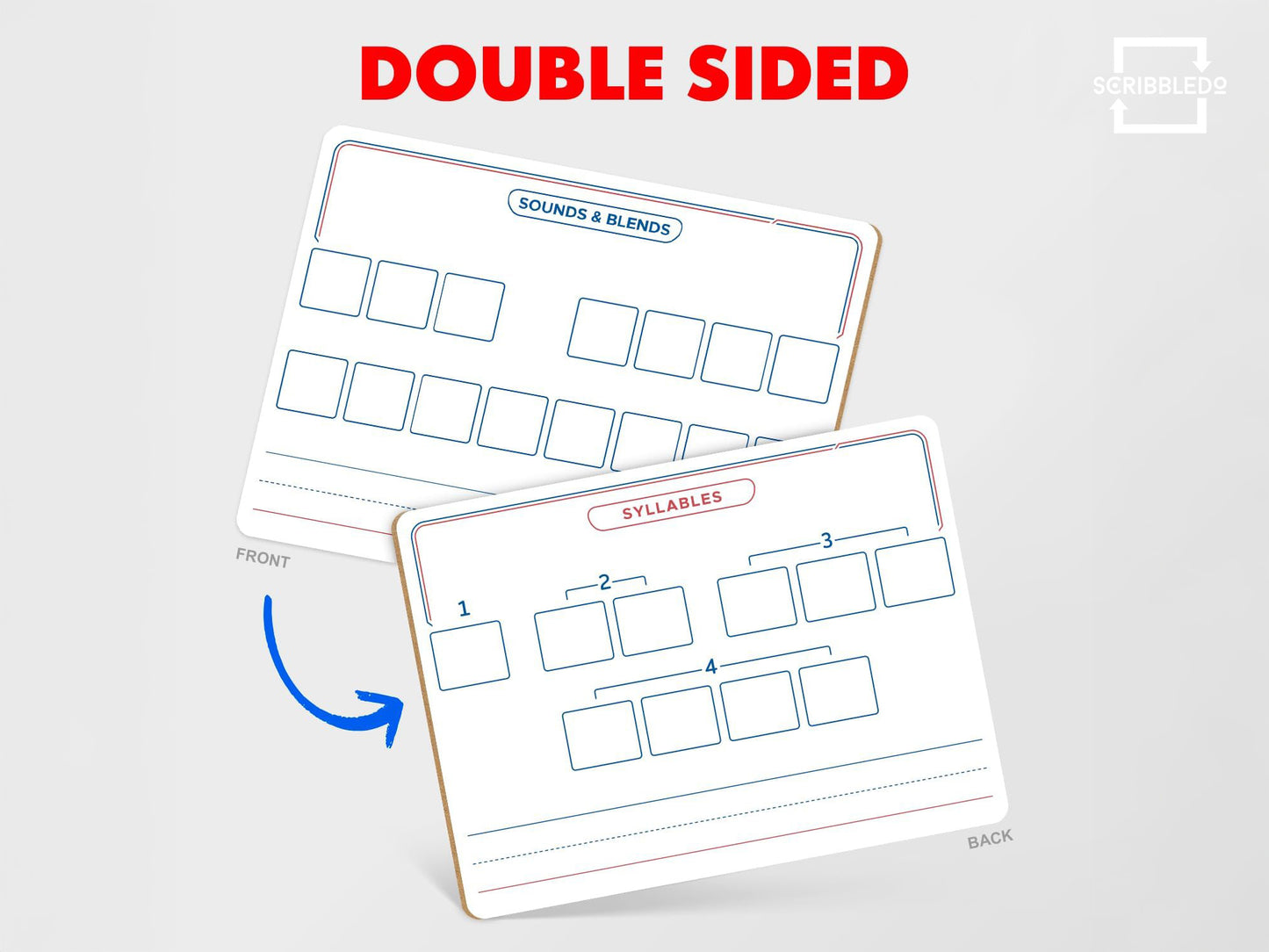 Sounds & Blends / Syllables Whiteboard 9"x12"