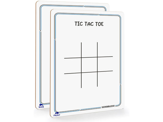 Tic Toc Toe Dry Erase Board – 9x6 Reusable Whiteboard Game
