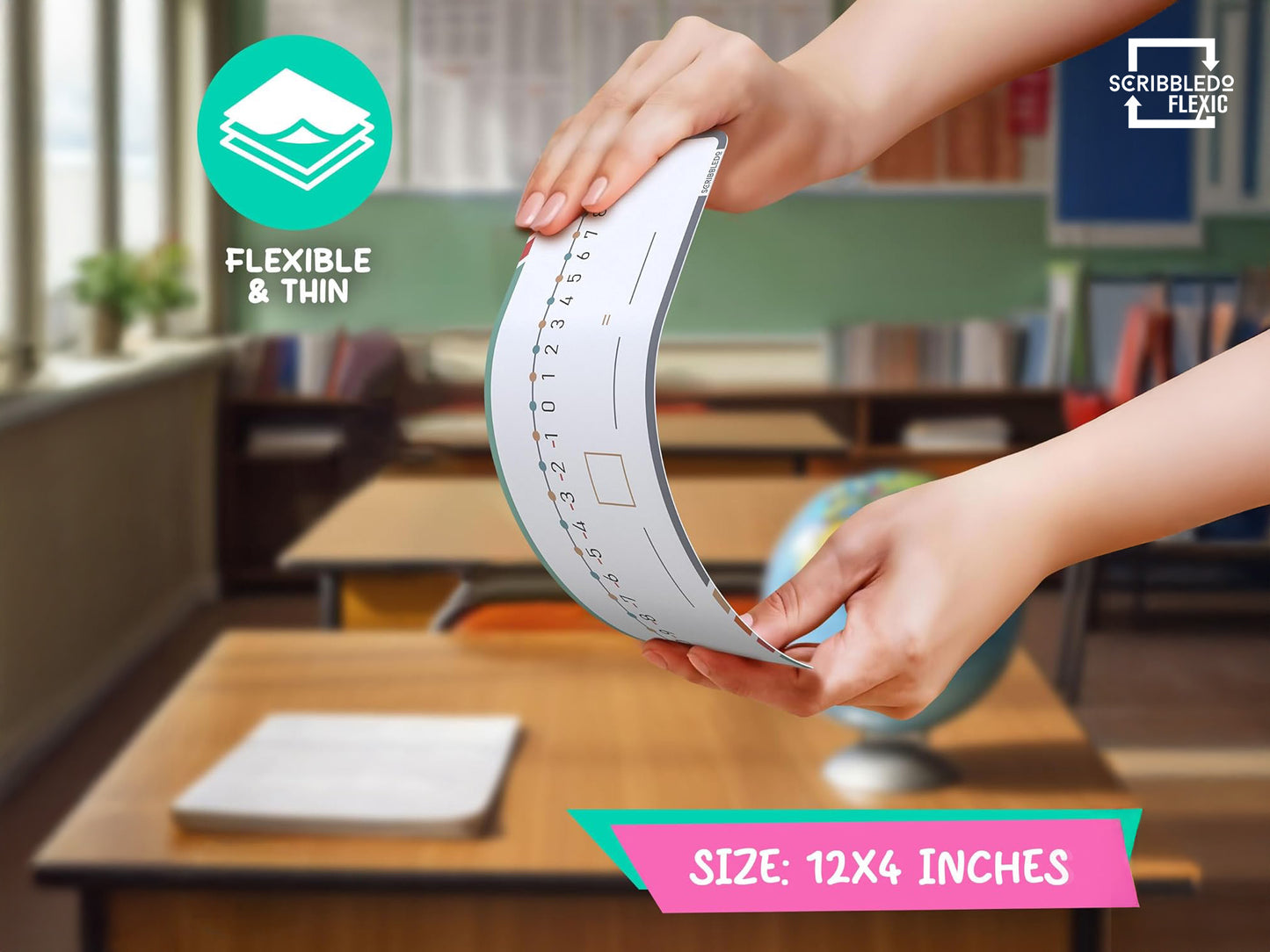 Dry Erase Flexic Negative Number Line 4"x12" (10 pc)