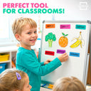 Dry Erase Colorful Magnetic Labels 3.1" x 1.2" 10 Pk