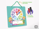 Interactive Dry Erase Teaching Clock - 2 Markers Included