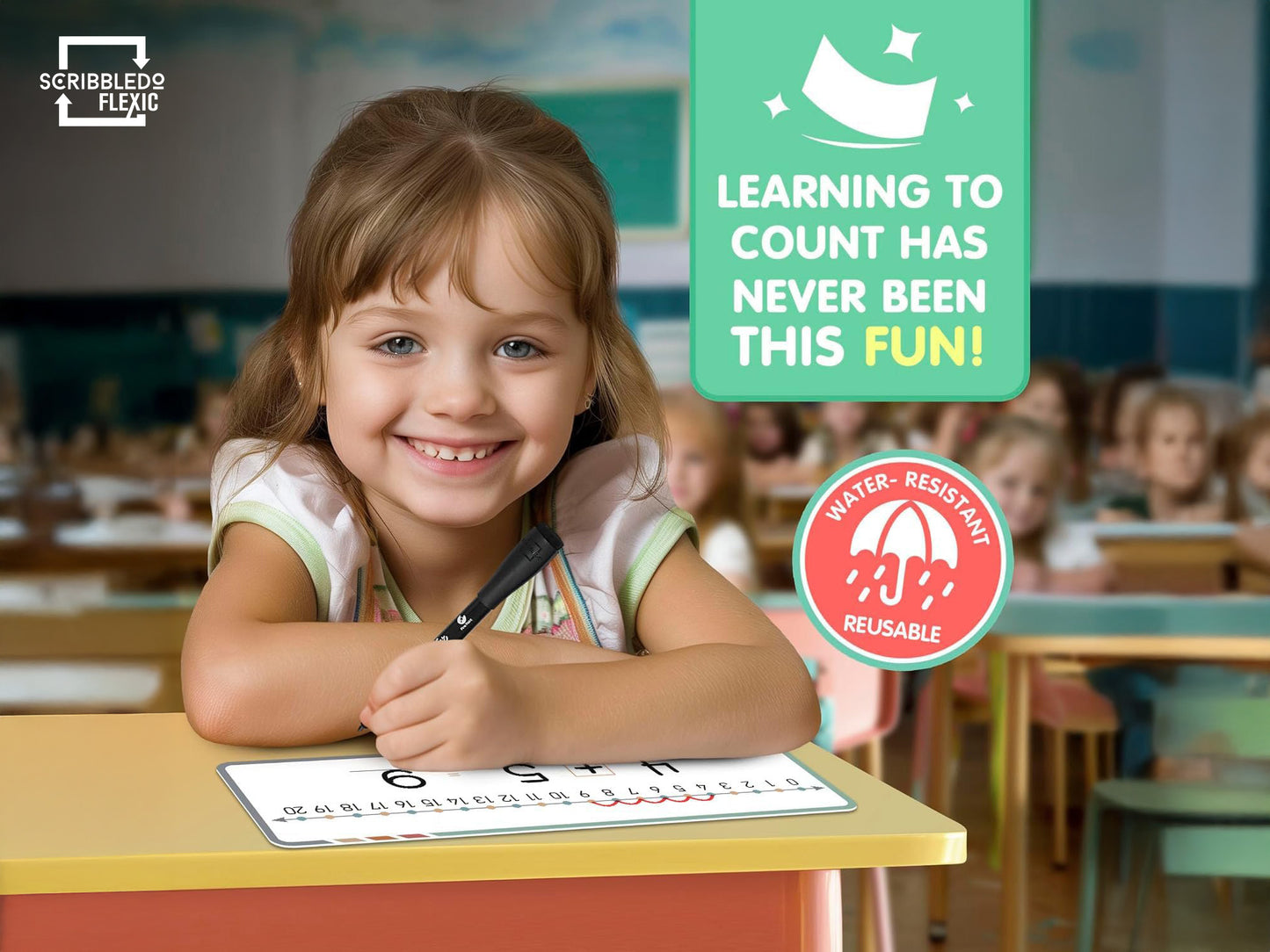 Dry Erase Flexic Negative Number Line 4"x12" (10 pc)