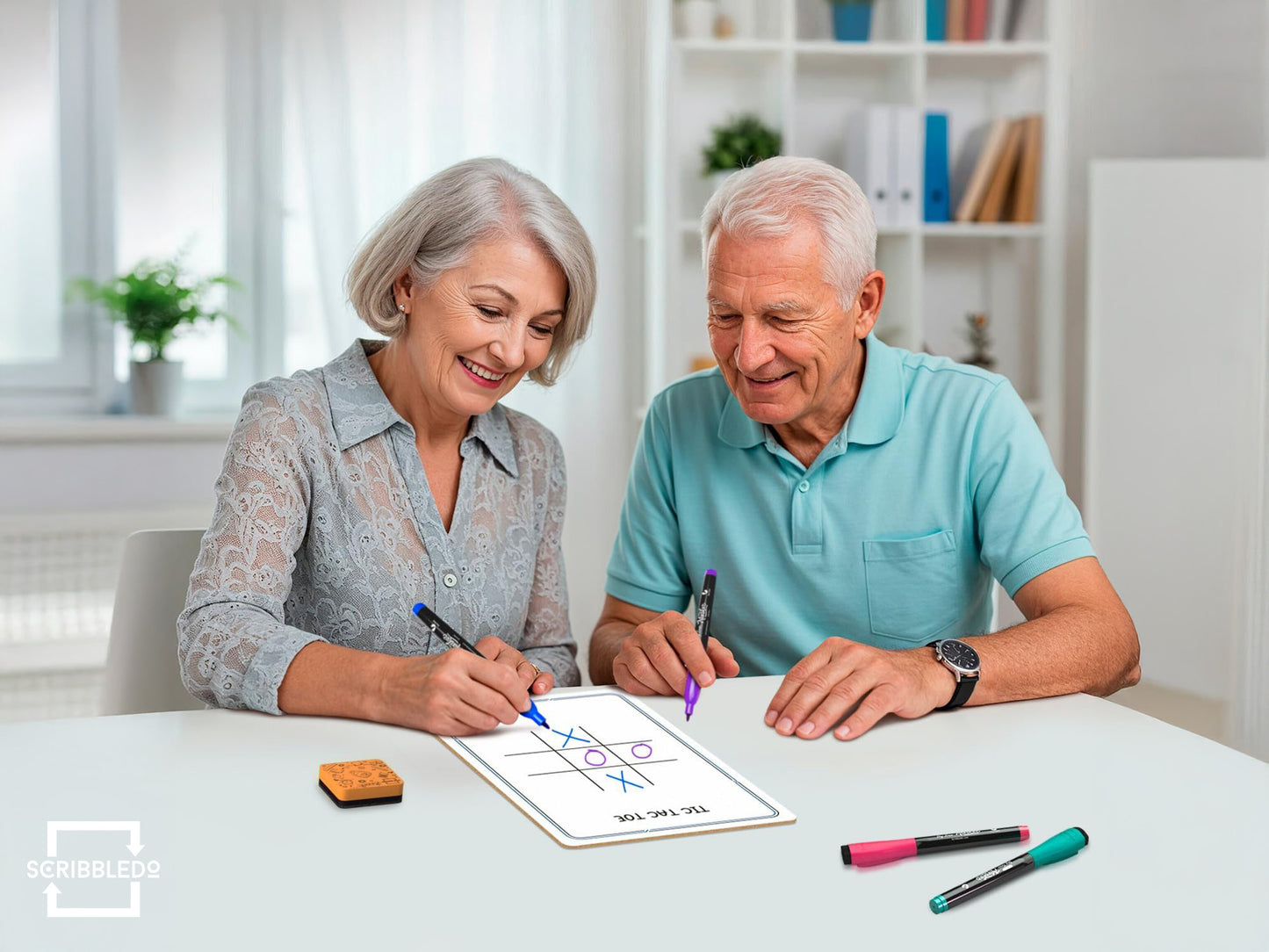 Tic Toc Toe Dry Erase Board – 9x6 Reusable Whiteboard Game