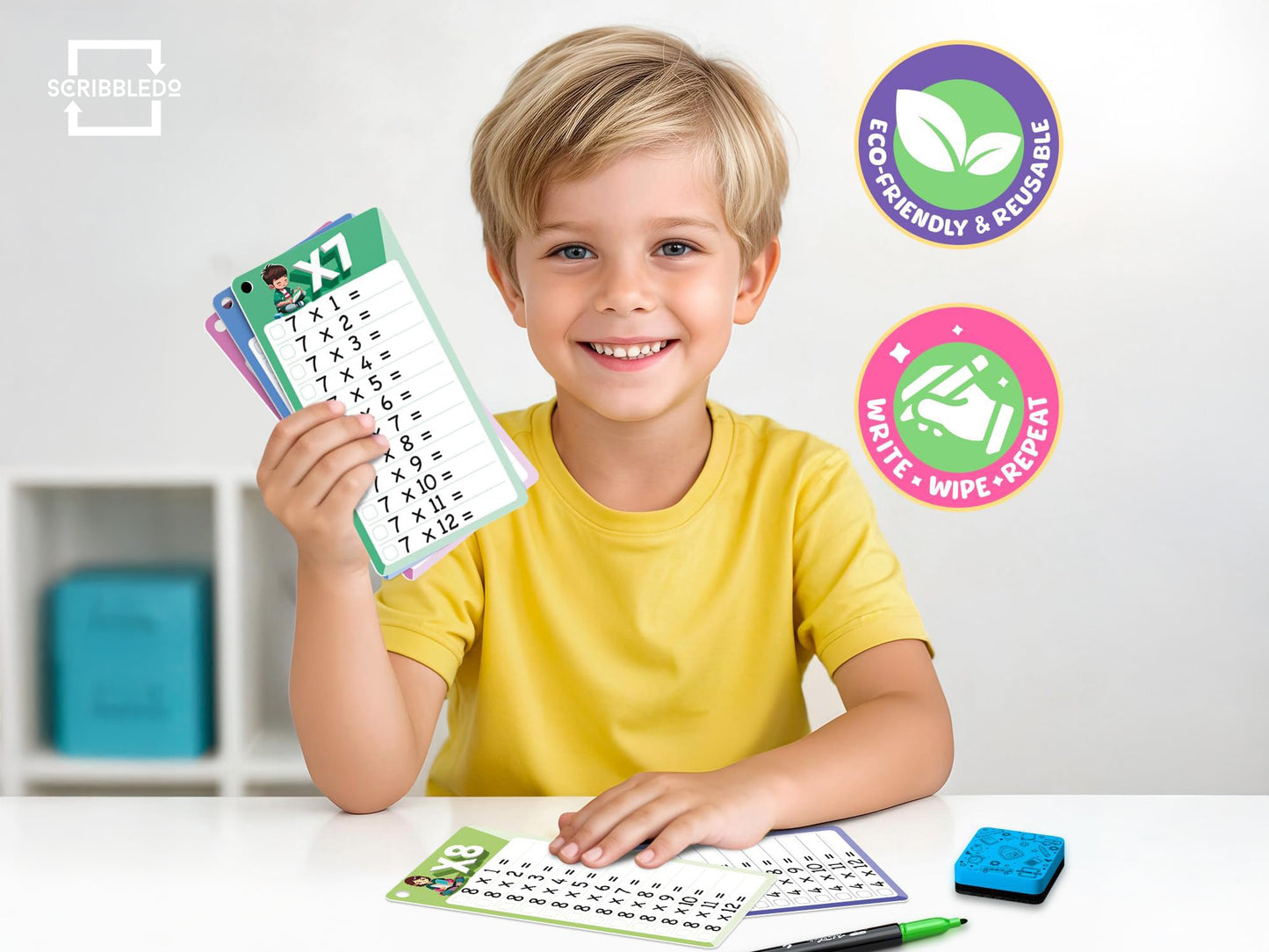 Dry Erase Multiplication Flash Cards – Math Facts 0–1