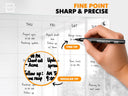 Glass Board Dry Erase Markers, 4 Pack Black Fine Tip for Glass Whiteboards, Mirrors and Windows