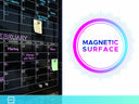 Black Glass Magnetic Quarterly Calendar Dry Erase Board – 34"x46"