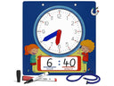 Writable Dry Erase Learning Clock - 2 Markers Included