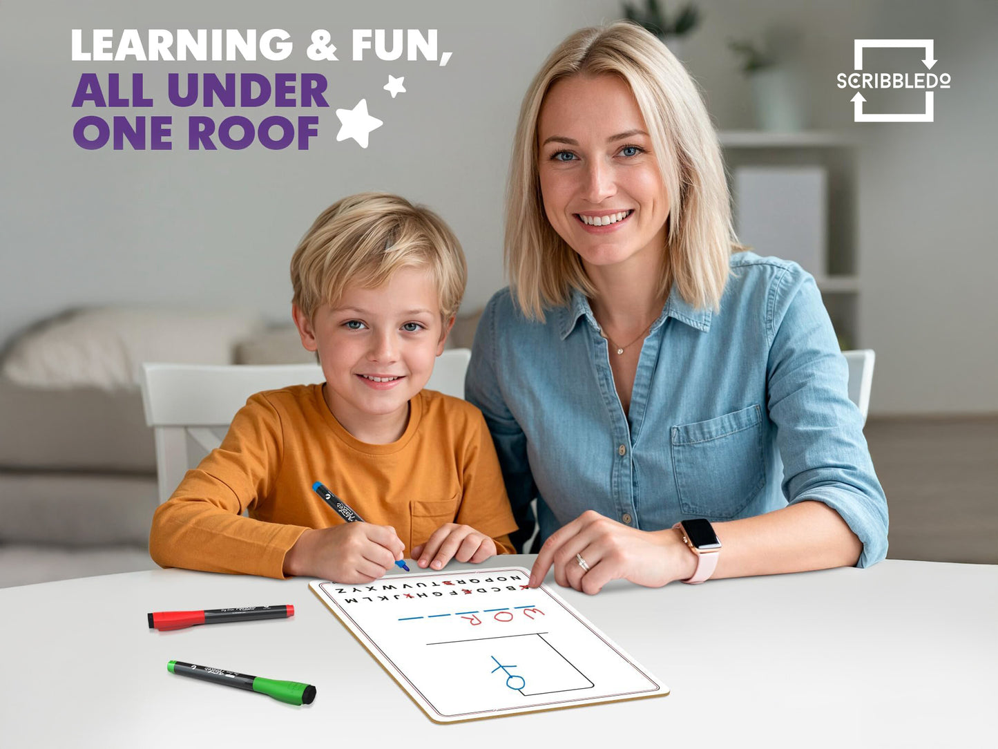 Hangman Dry Erase Board – 9x12 Reusable Whiteboard Game