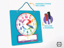 Rainbow Dry Erase Teaching Clock - 2 Markers Included